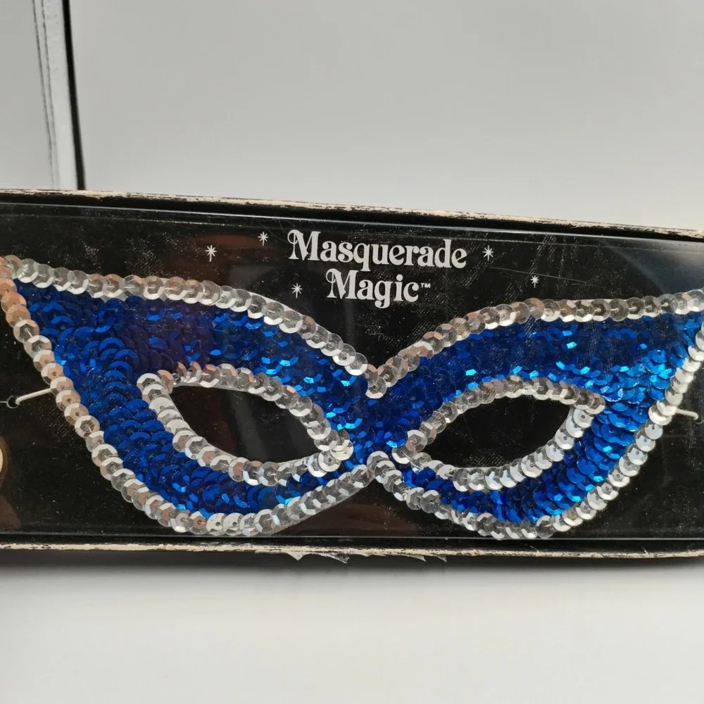 Russ Berrie Masquerade Magic Sequin Eye Mask Vintage Lot of 4 Costume Mardi Gras